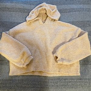 Fuzzy Cropped Hoodie